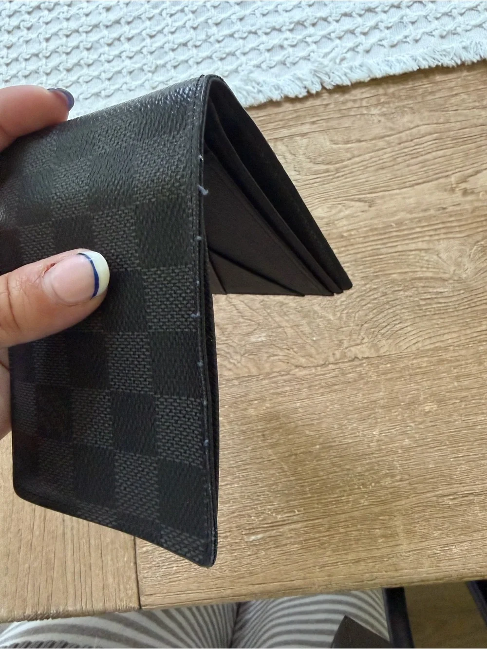 Louis Vuitton Black Damier Graphite Bi-Fold Wallet -slim